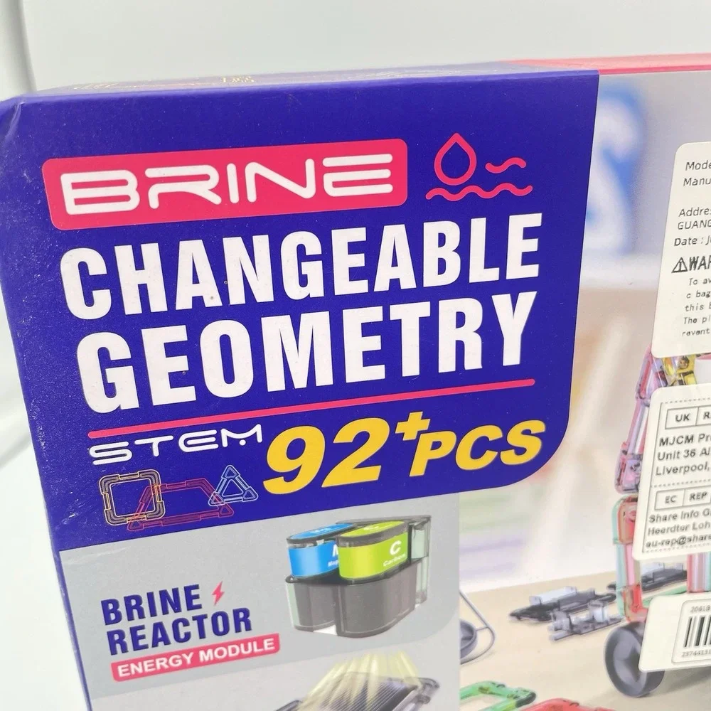 BRINE Changeable Geometry STEM Kit NIB 92 Pieces Ages 8+ Solar Power Brine Power